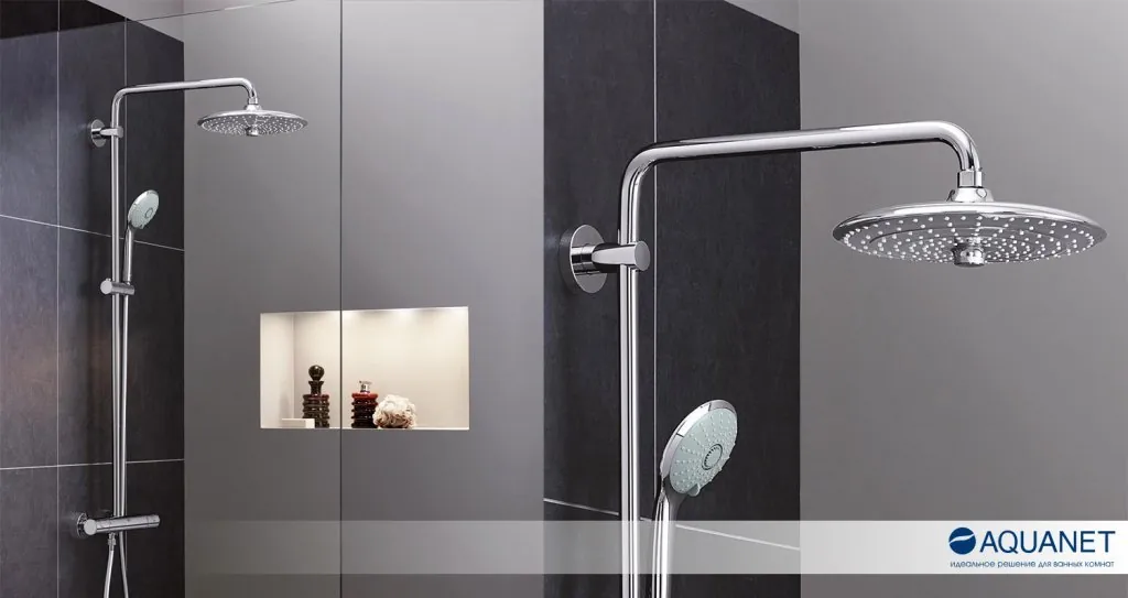 Душевые стойки из коллекции Euphoria от Grohe Верхние души из коллекции Euphoria от Grohe