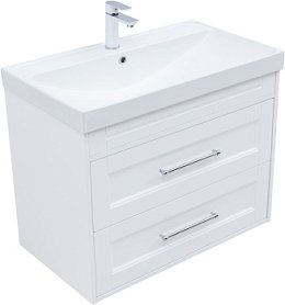 Тумба с раковиной Aquanet Бостон new 80 (Flash) цв.белый сатин