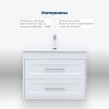 Тумба с раковиной Aquanet Бостон new 80 (Flash) цв.белый сатин