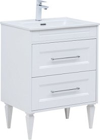 Тумба с раковиной Aquanet Бостон new 60 (Flat) цв.белый сатин