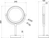 Косметическое зеркало Timo Saona 13276/17 золото матовое (с подсветкой LED)